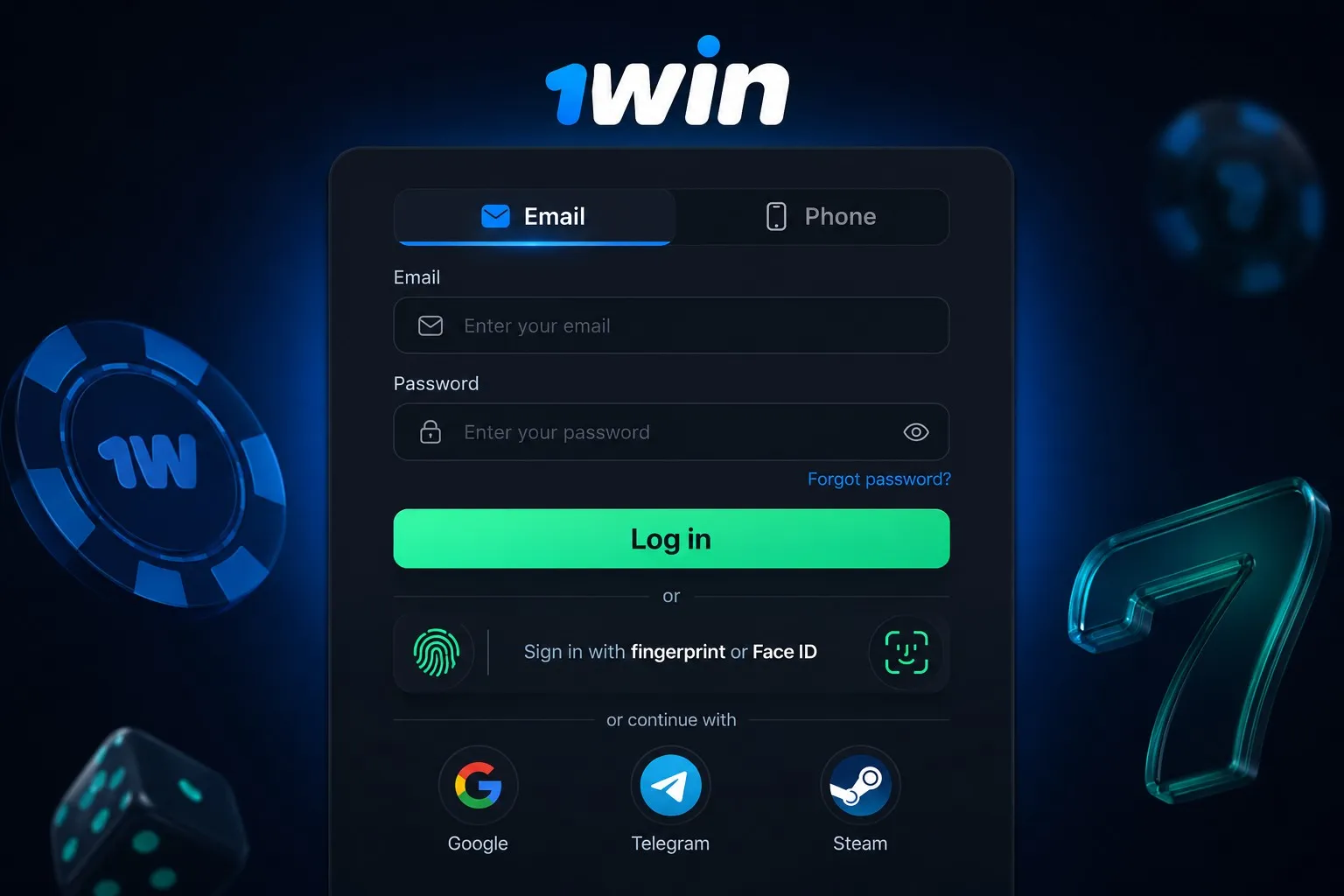 1Win login online — Android biometric and iOS Safari shortcut